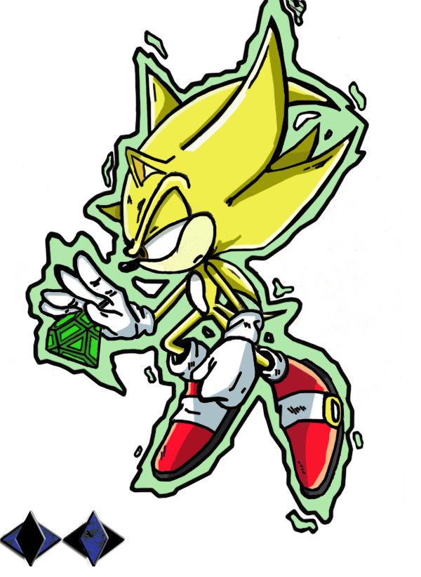 Color-Shaded Super-Hyper Sonic by Tobikage on DeviantArt