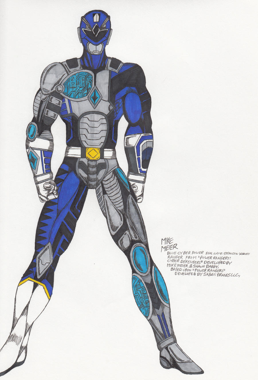 Blue Cyber Ranger by MikeX17 on DeviantArt