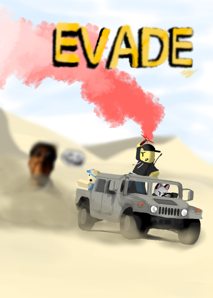 wort on X: [#roblox #robloxart] evade fanart but it looks like a poster   / X