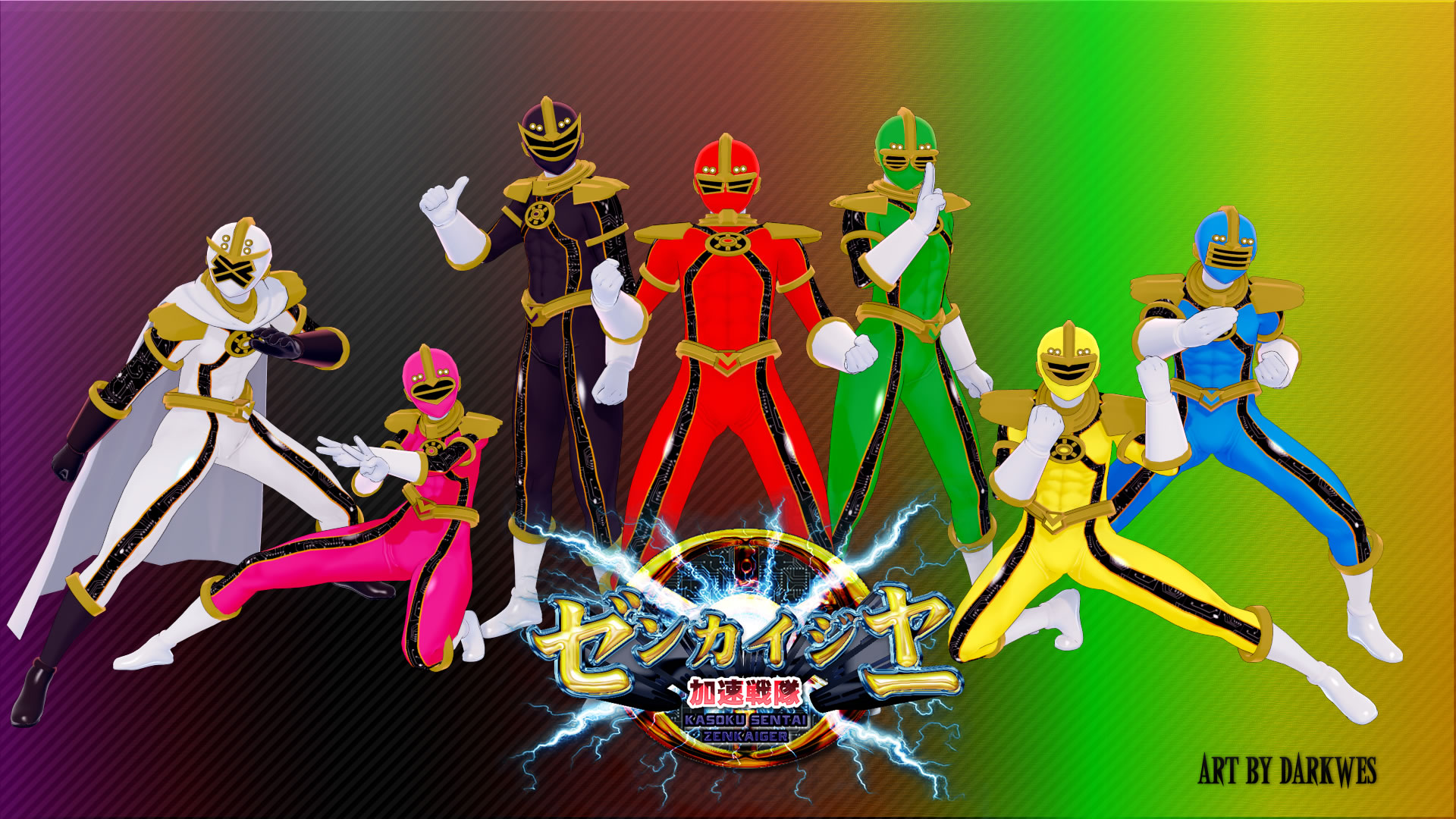 Zenkaiger with extra rangers by darkwes on DeviantArt