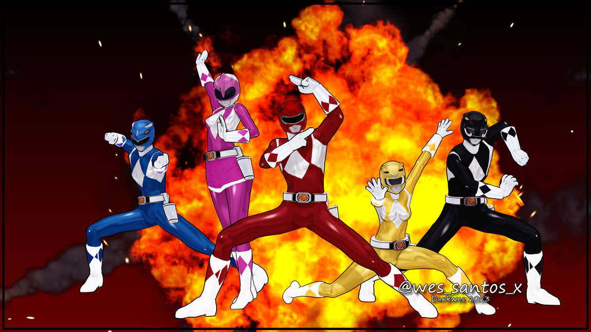 Mmpr Temwork Mighty Morphin Power Rangers by darkwes on DeviantArt
