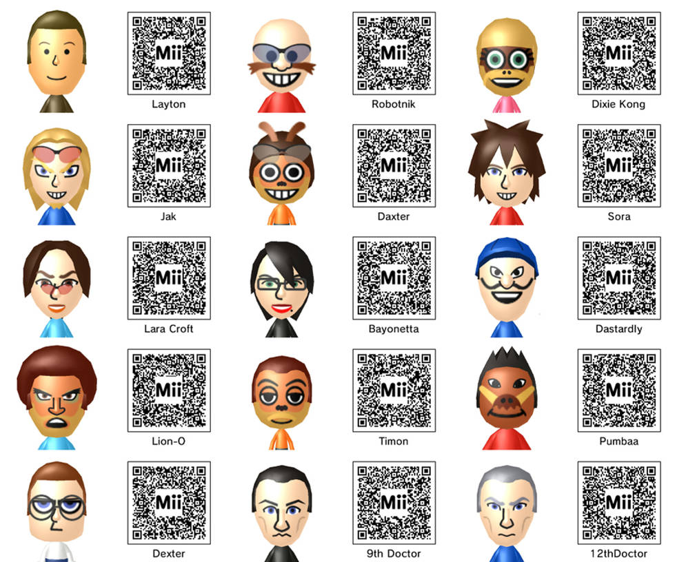 Giga Scan Code MiiのQrコード: 3Ds トモダチコレクション Qrコード – DJSNDL