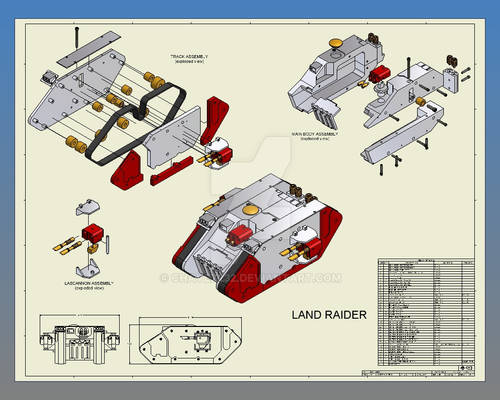 Land Raider Blueprint