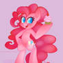 Pinkie Pie and a Cupcake