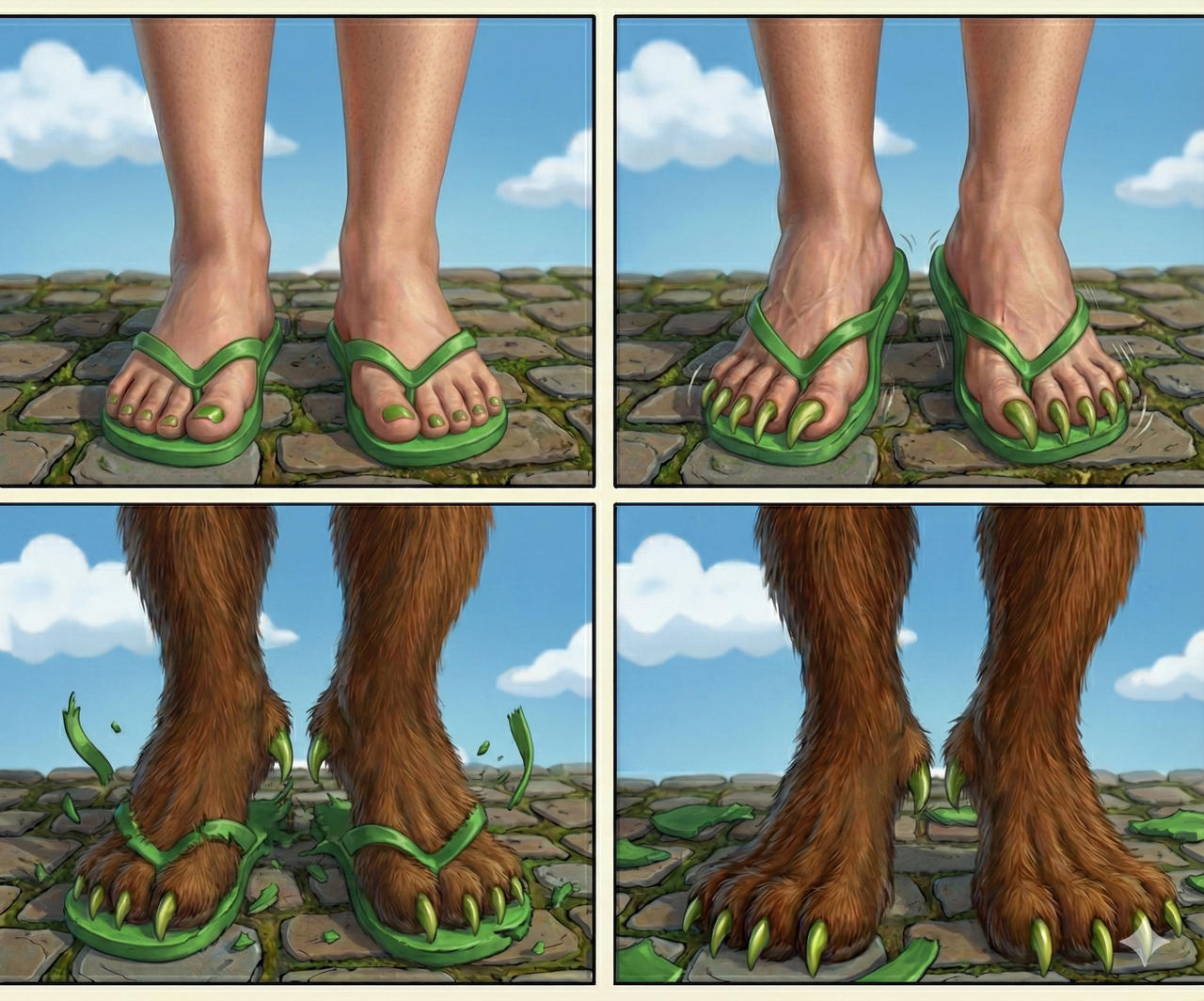Feet Transform Werewolf Feet Transformation by TFPawMaster on DeviantArt