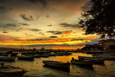 Sunset Port Starigrad Croatia