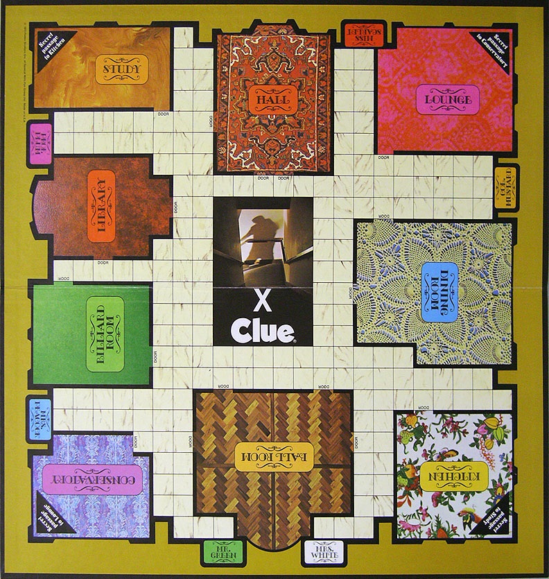 Clue Game Board 1972 by JDWinkerman on DeviantArt