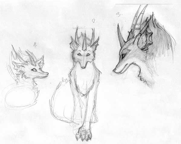 Dracowolf sketches