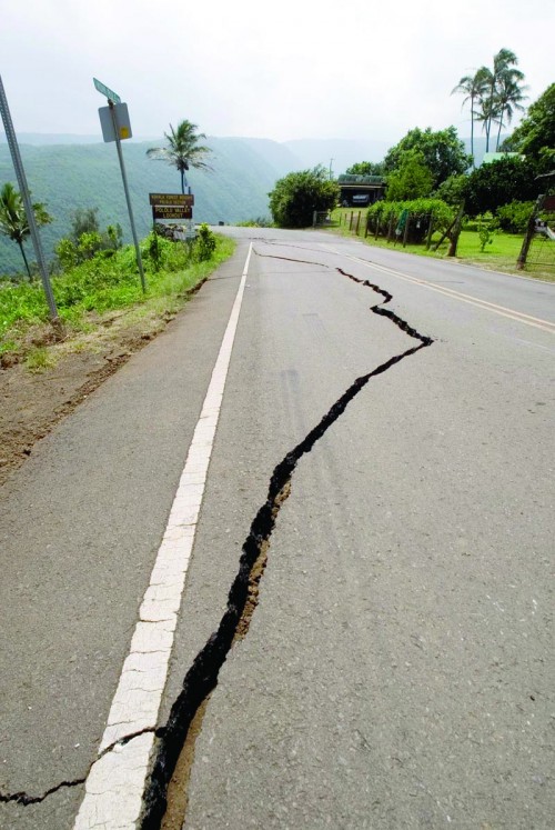 earthquake road