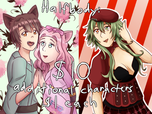 Commissions - Halfbody by TheApatheticKat Commissions - Halfbody by TheApatheticKat