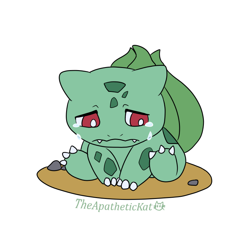 Bulbasaur Grumpy (commission) Sad Bulbasaur by TheApatheticKat on DeviantArt