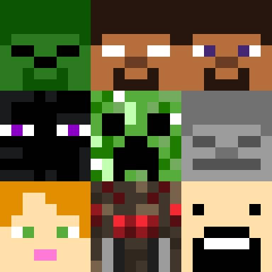 Minecraft Character Face Minecraft Face Collage 2024 by LeeAngel17 on DeviantArt