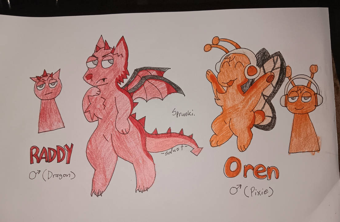 Horns Red Raddy Sprunki - Raddy and Oren(Red and orange) by SparkleDust004XxXx on ...