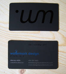 Watermark Design Business card