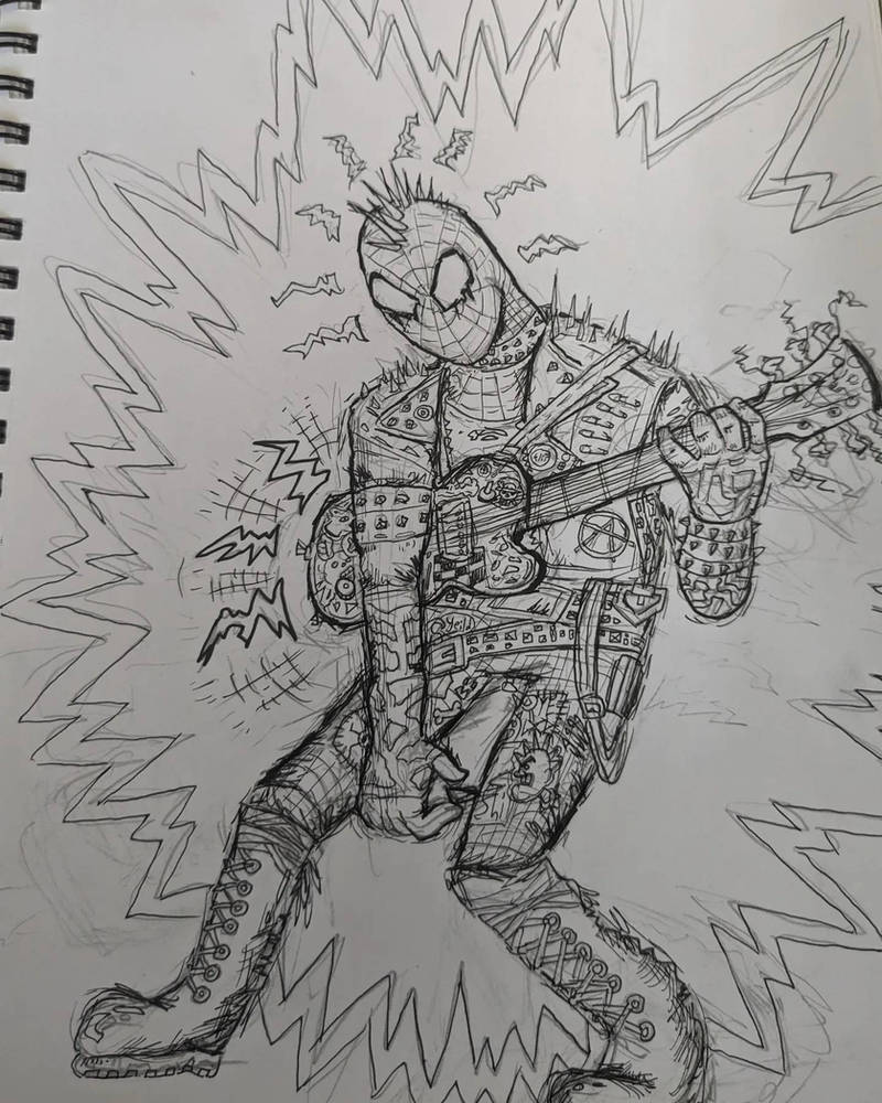 Spiderpunk, Drawing by Doyle Witbane