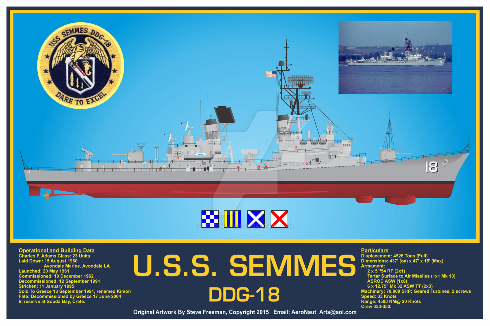 USS Semmes DDG-18 Embroidered Baseball Cap - Available In 3 Colors - Hat - Foto 12
