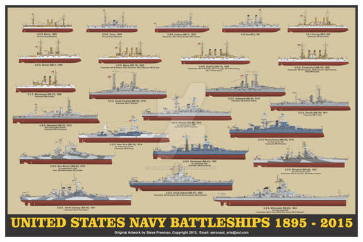 US Navy Battleships Print