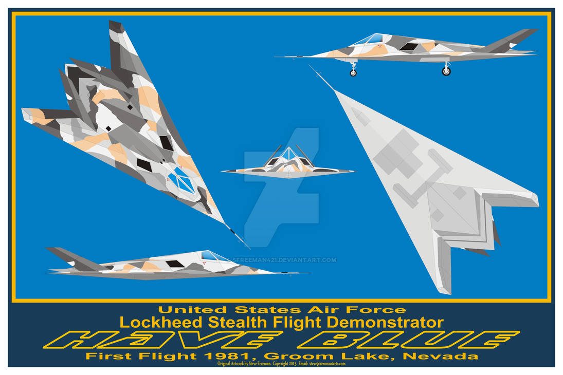 USAF Lockheed HAVE BLUE Print by sfreeman421 on DeviantArt
