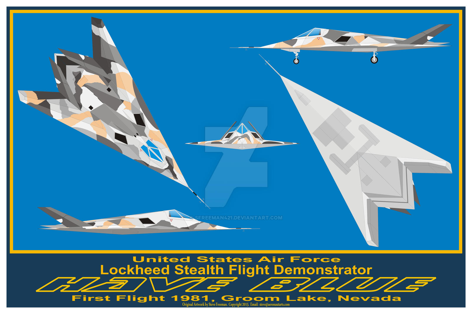 USAF Lockheed HAVE BLUE Print by sfreeman421 on DeviantArt