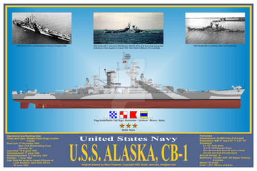 USS Alaska (CB-1), 1944 Print 01