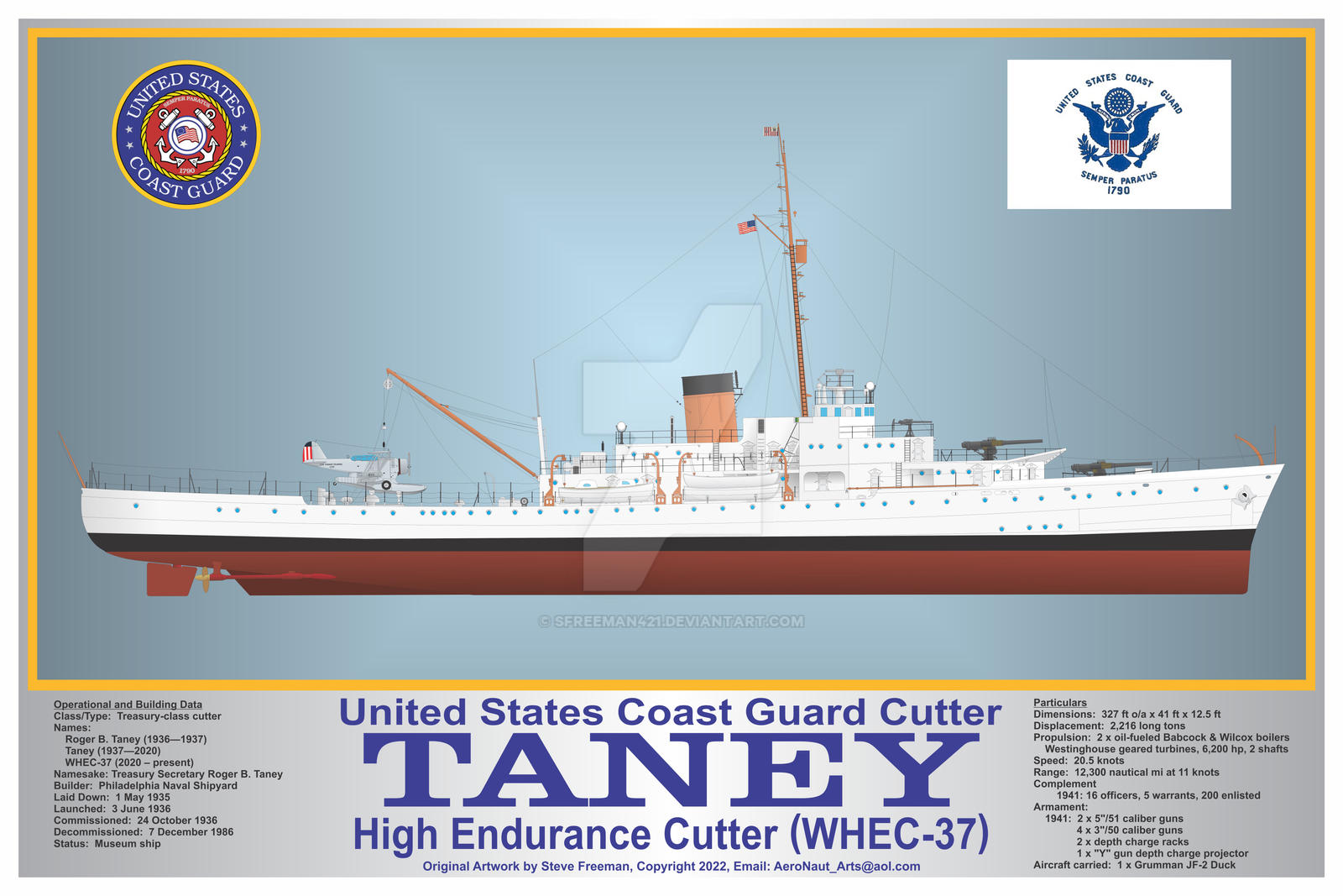 Cutter Taney USCGC Taney (WHEC-37) Print by sfreeman421 on DeviantArt