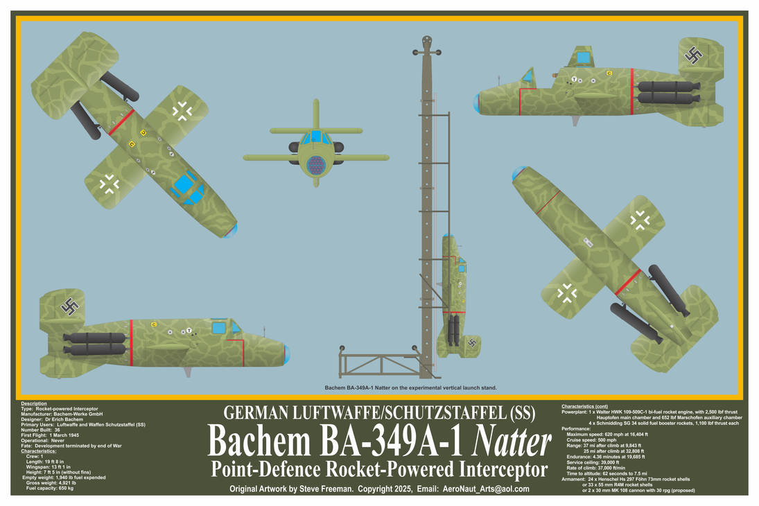 Ba349 Bachem Ba 349 Natter Print by sfreeman421 on DeviantArt