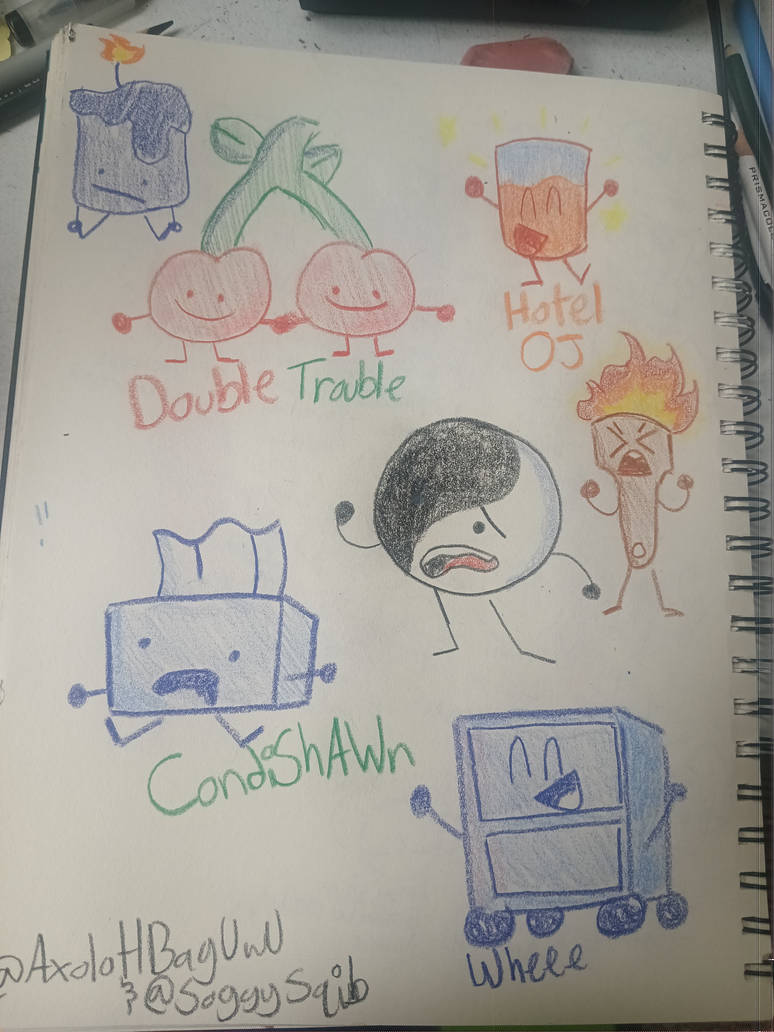 Inanimate insanity drawings by Axolotlbaguwu on DeviantArt