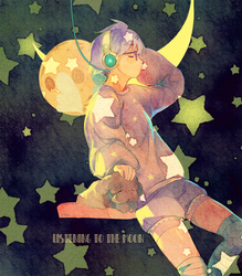 .: Listening to the moon :. | Speedpaint