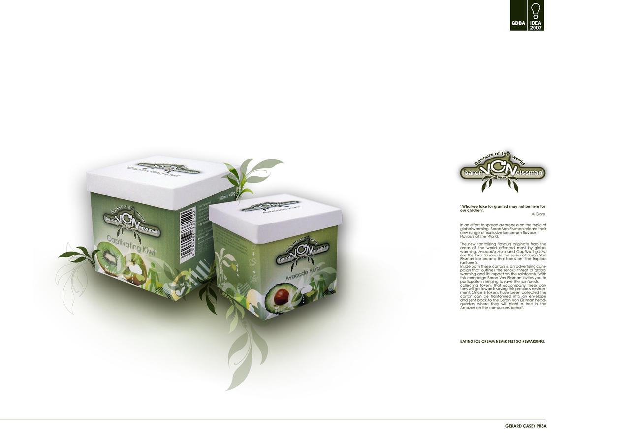 Ice cream packaging design