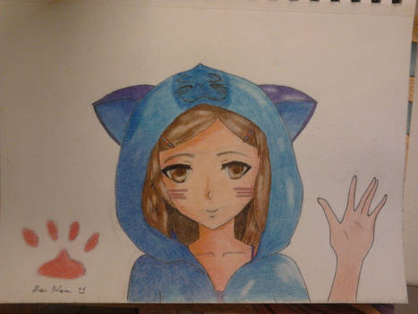 Aiko in Cat Hoodie finished