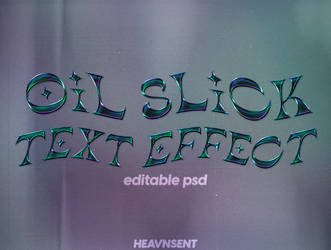 oil slick text effect