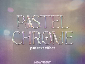 pastel chrome text effect