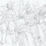 SRW N - Rayearth,Zyuranger and Transformers pencil