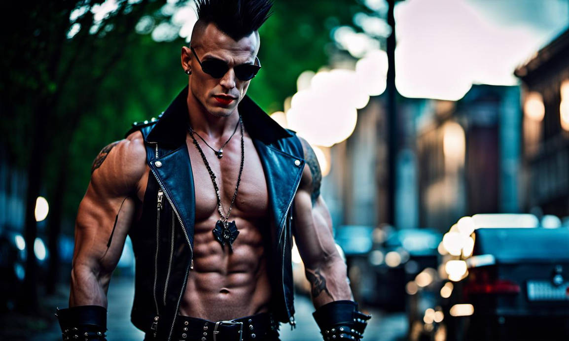 Muscular Punk Rocker Muscular Punk Vampire 1 by martyn1970 on DeviantArt