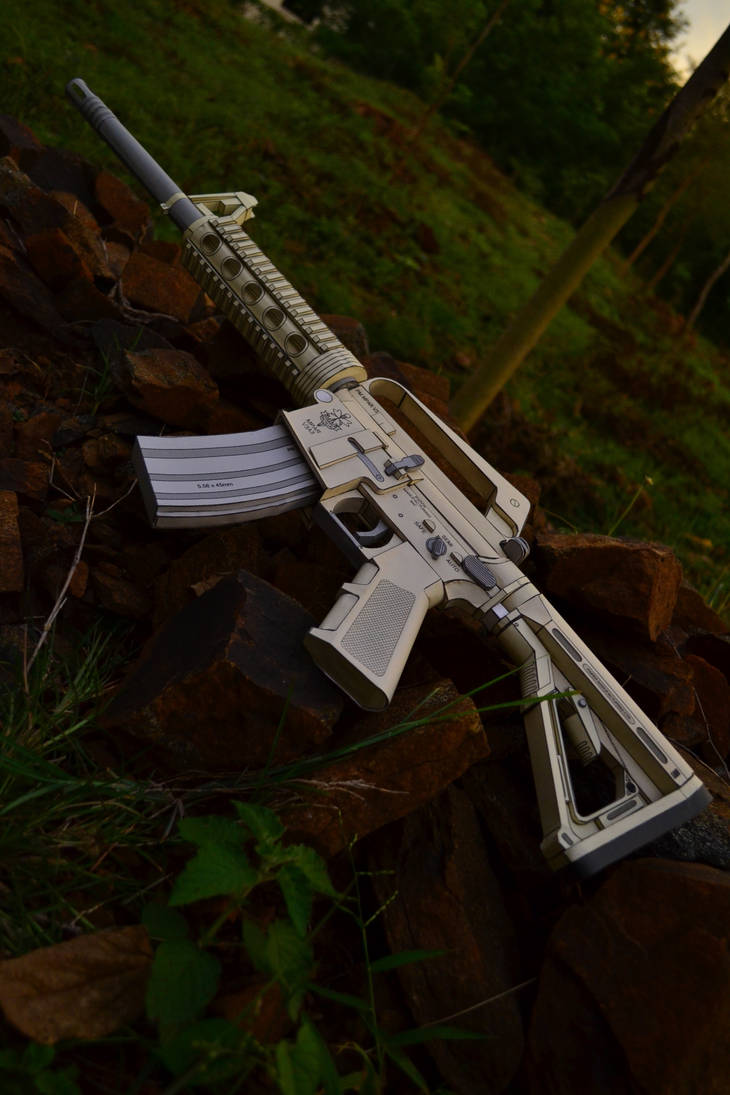 M-16 Rifle Papercraft by suraj281191 on DeviantArt