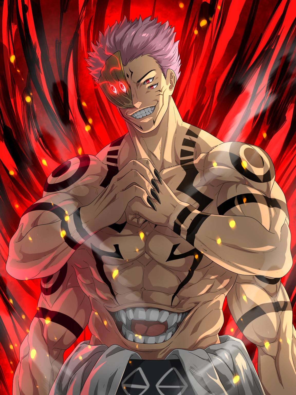 Ryomen sukuna trueform by azimax17 on DeviantArt