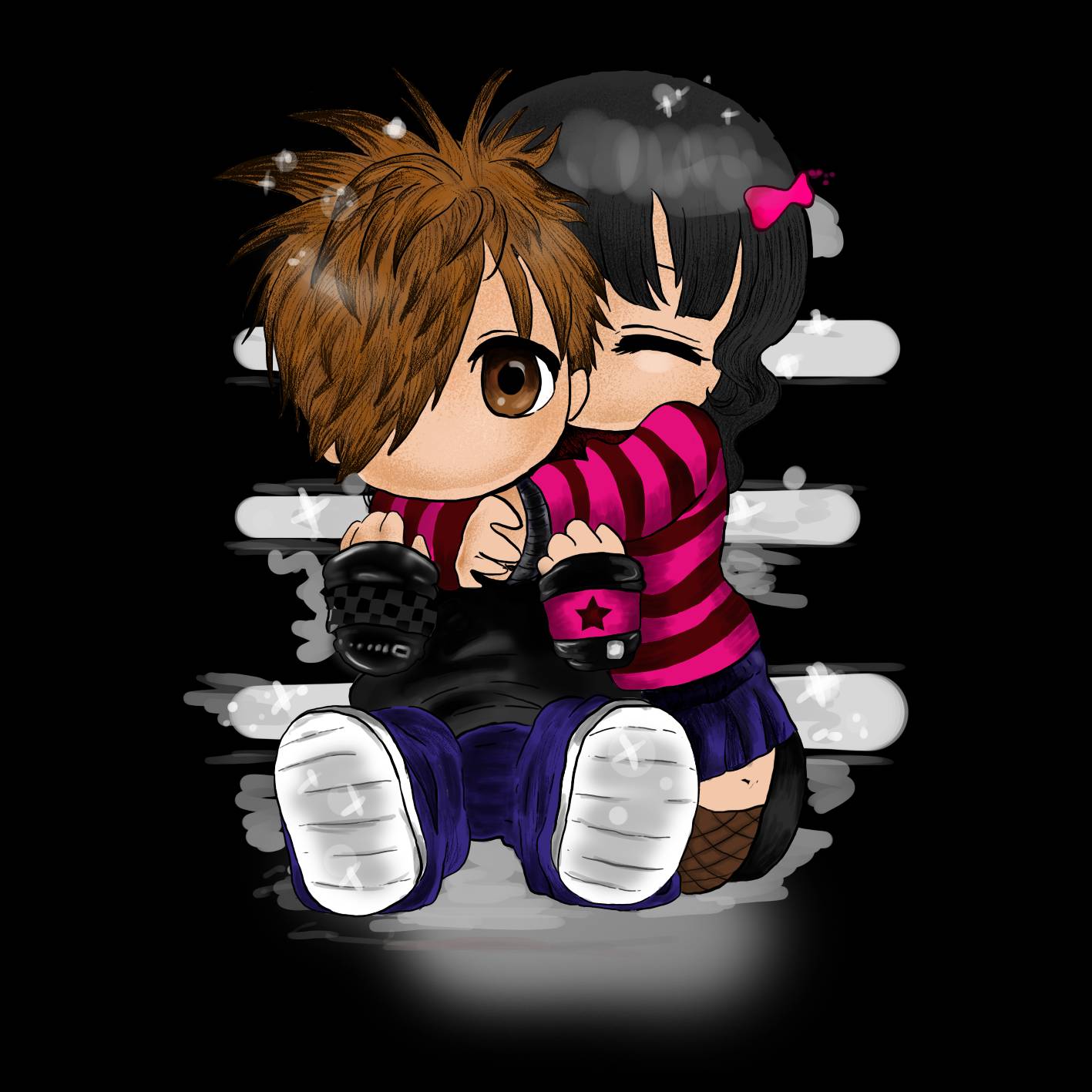 Hug Emo emo couple png by caryljane on DeviantArt