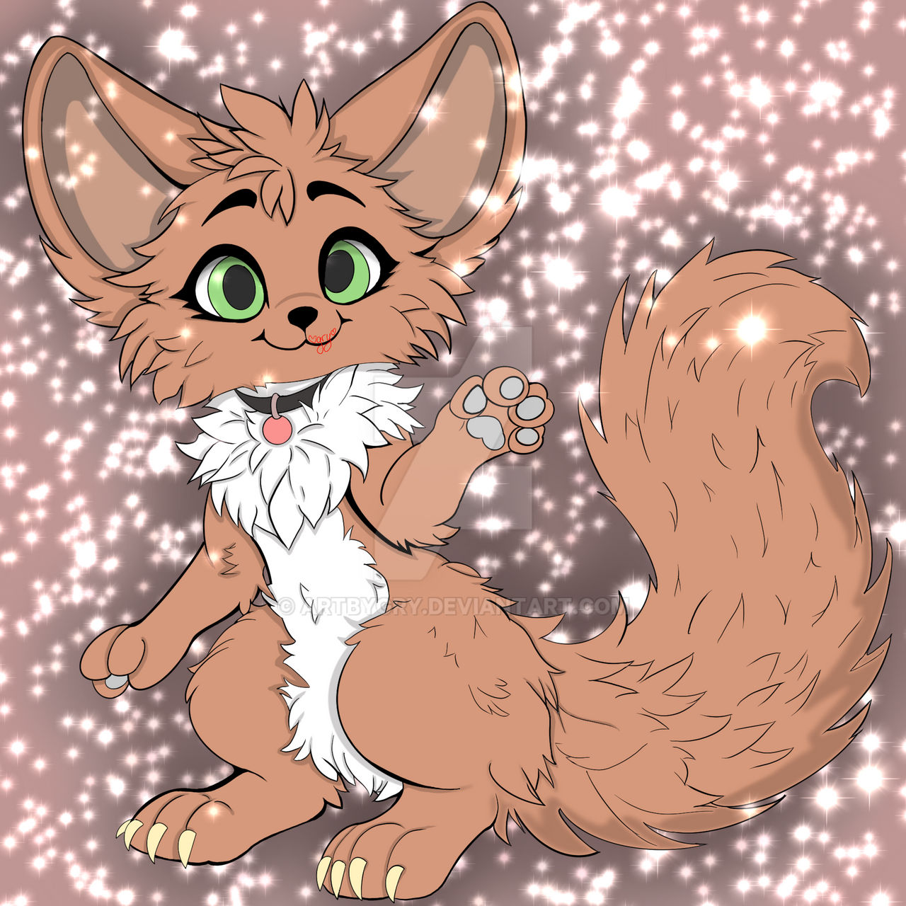 Fox Rabbit Fursona Fluffy Brown fox Fursona by ArtByGRY on DeviantArt