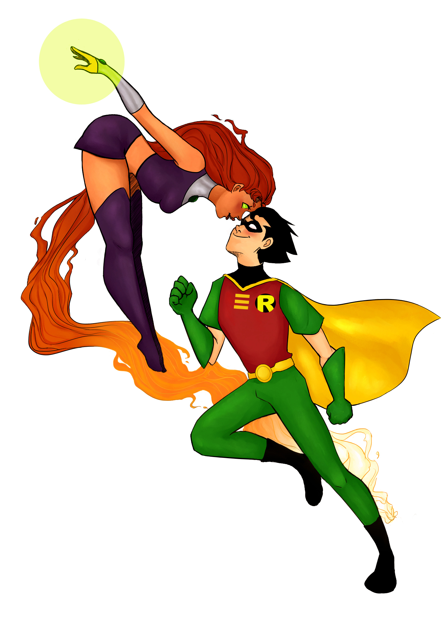 Starfire and Robin