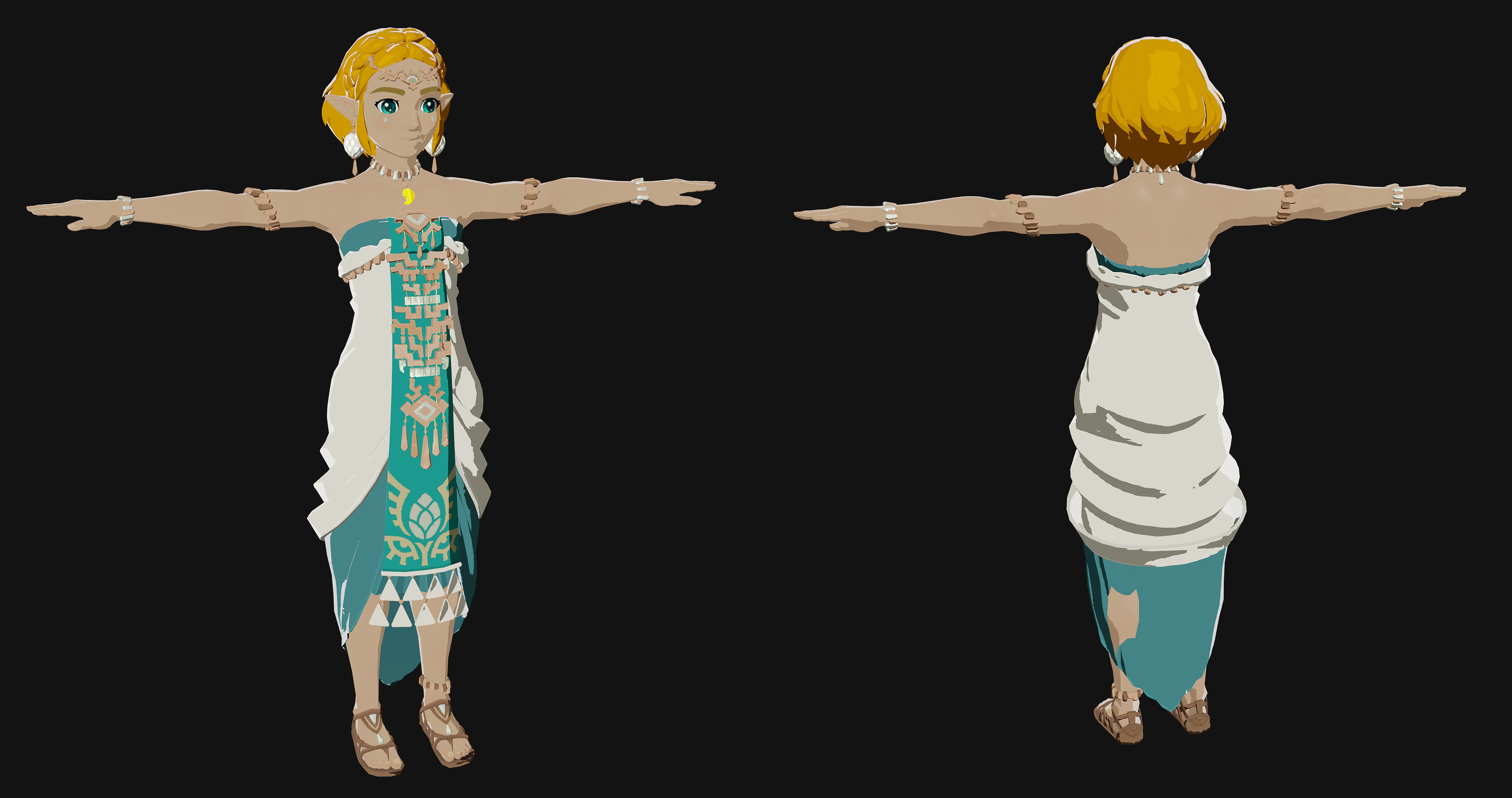 princess zelda zonai dress strapless open back dress The Legend of Zelda: Tears of the Kingdom Princess Zelda (Zonai Dress)