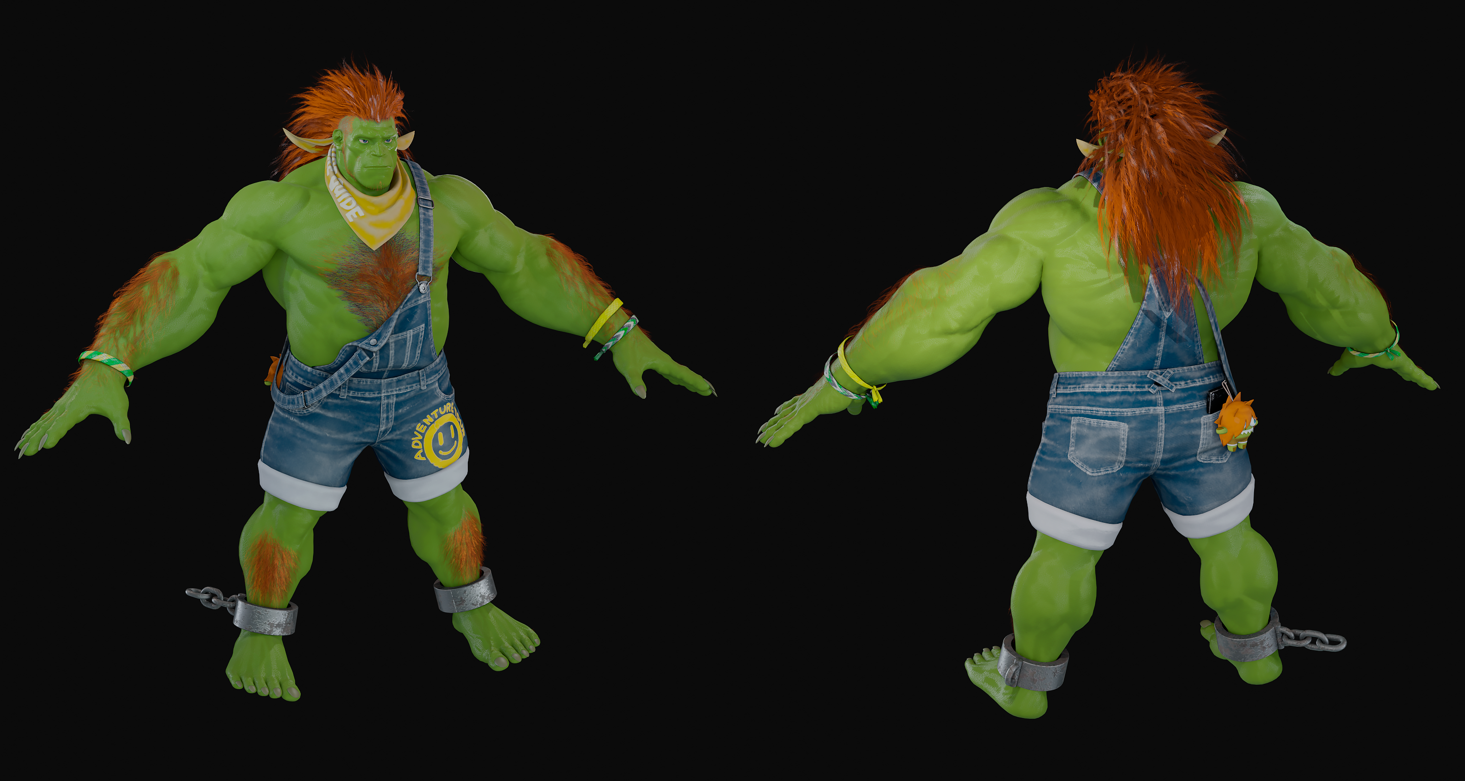 Blanka - Street fighter Stylised figure 3D model 3D printable