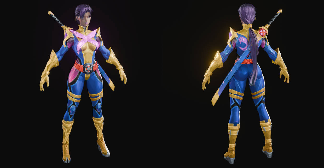 Marvel Rivals - Psylocke (X-Men Retro Outfit) by WhiteMageSunny on ...
