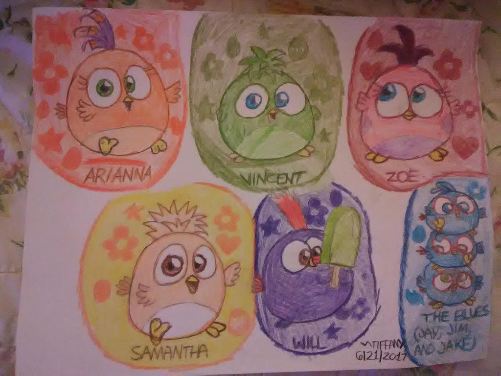 The Hatchlings names revealed by ANGRYBIRDSTIFF on DeviantArt