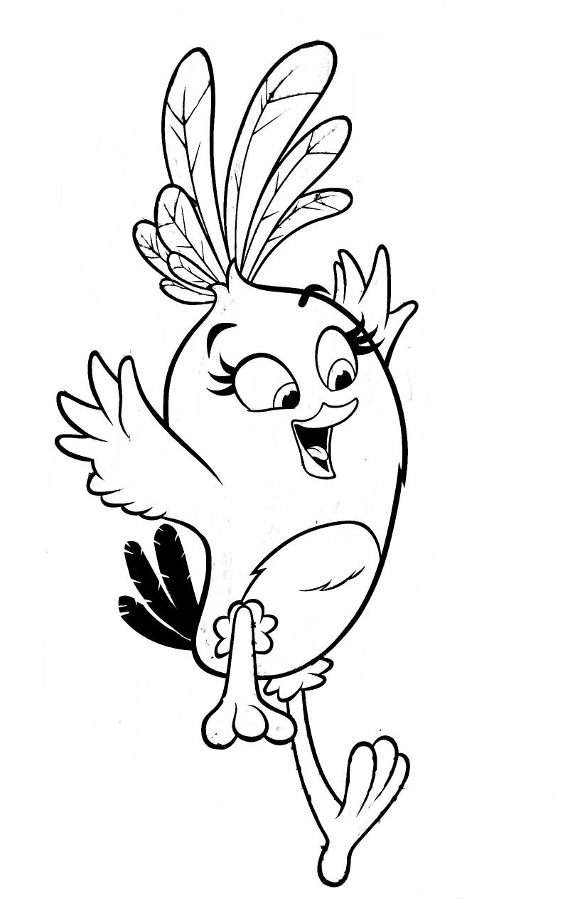 Angry Birds Movie Stella Coloring Page By Angrybirdstiff On Deviantart