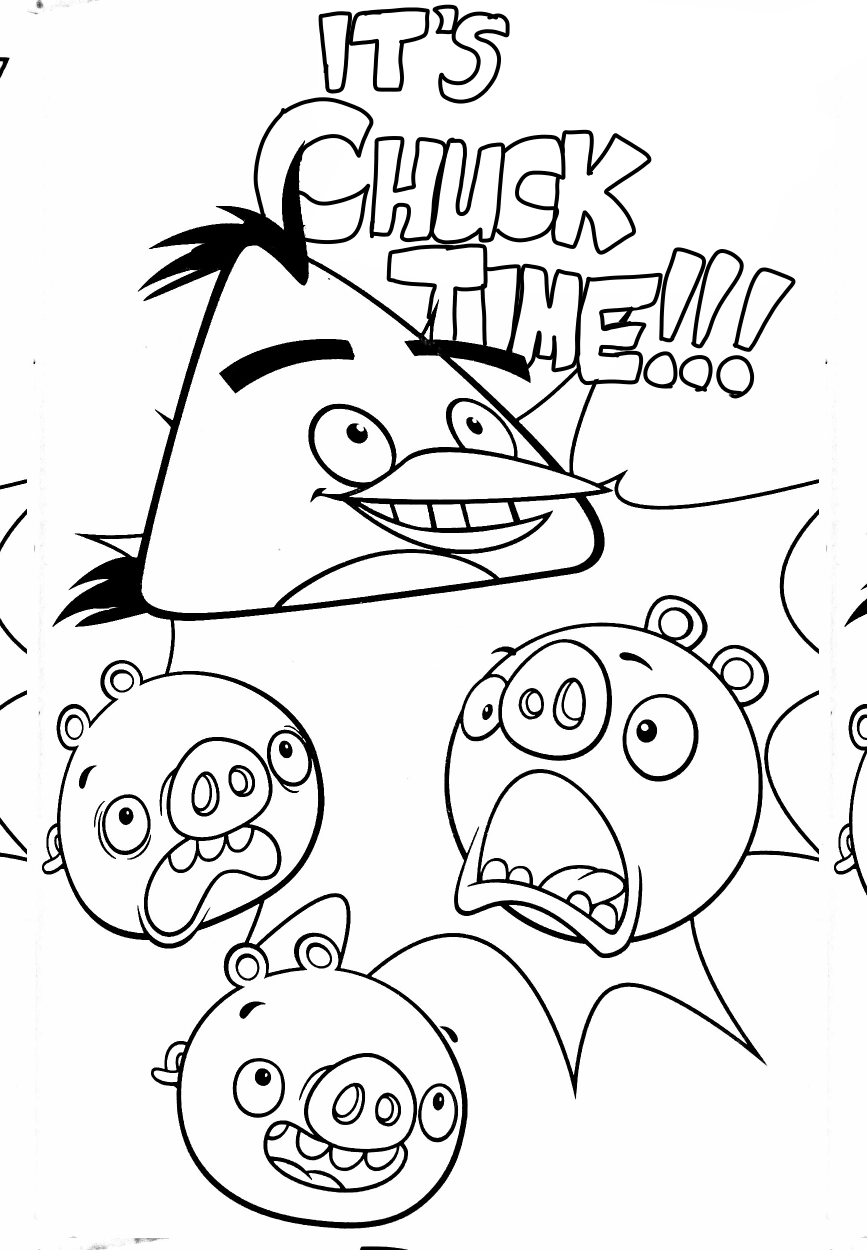 Angry Birds Toons Its Chuck Time Coloring Page By Angrybirdstiff On
