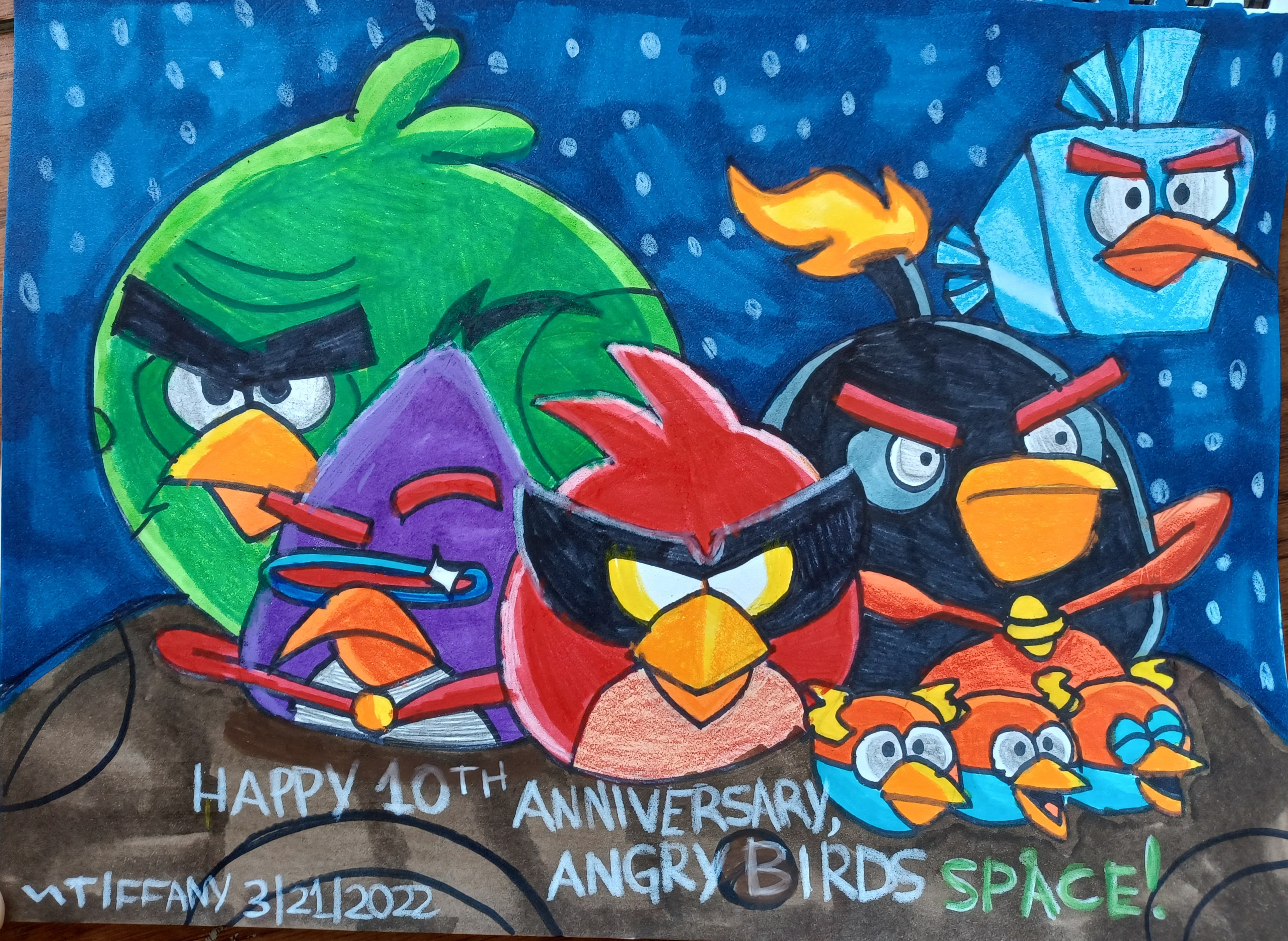 Happy late anniversary Angry Birds Epic (super old drawing) : r/angrybirds