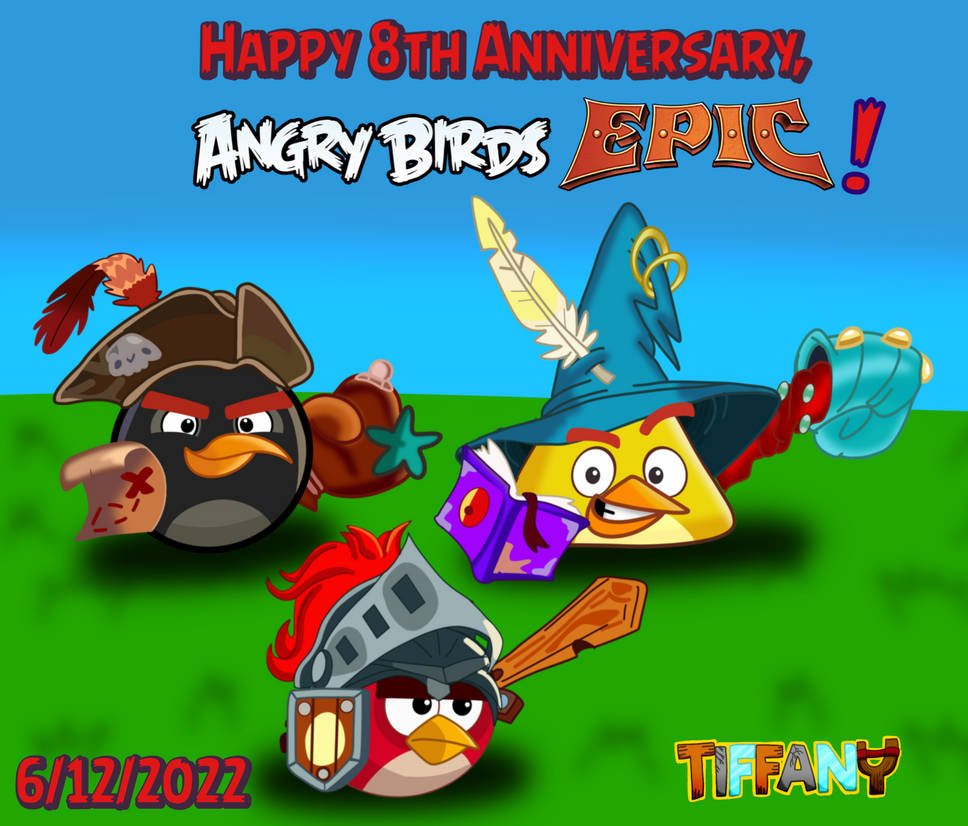 Happy late anniversary Angry Birds Epic (super old drawing) : r/angrybirds