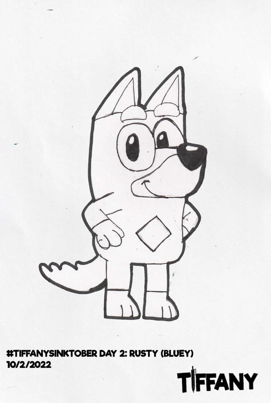 Tiffanys Inktober Day 2: Rusty - Bluey by ANGRYBIRDSTIFF on DeviantArt