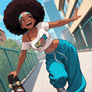 90's vibes: Enjoying skateboarding