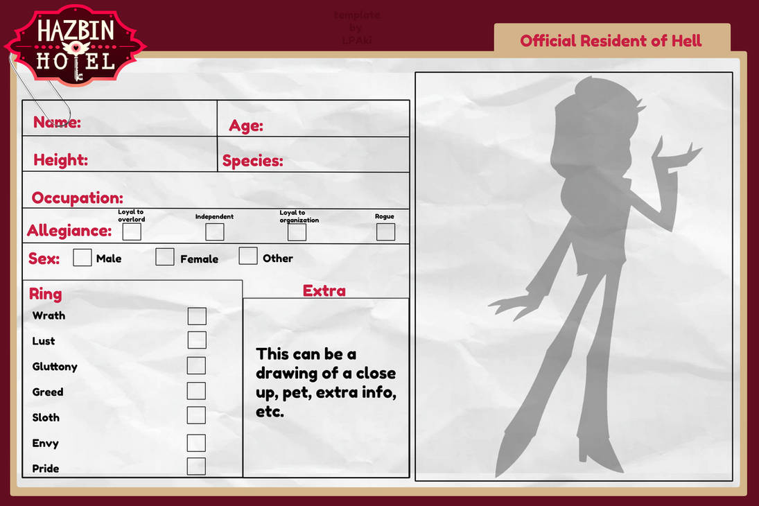 Hazbin Hotel RP Group Template (Read Description!) by ArtisticallyyVT